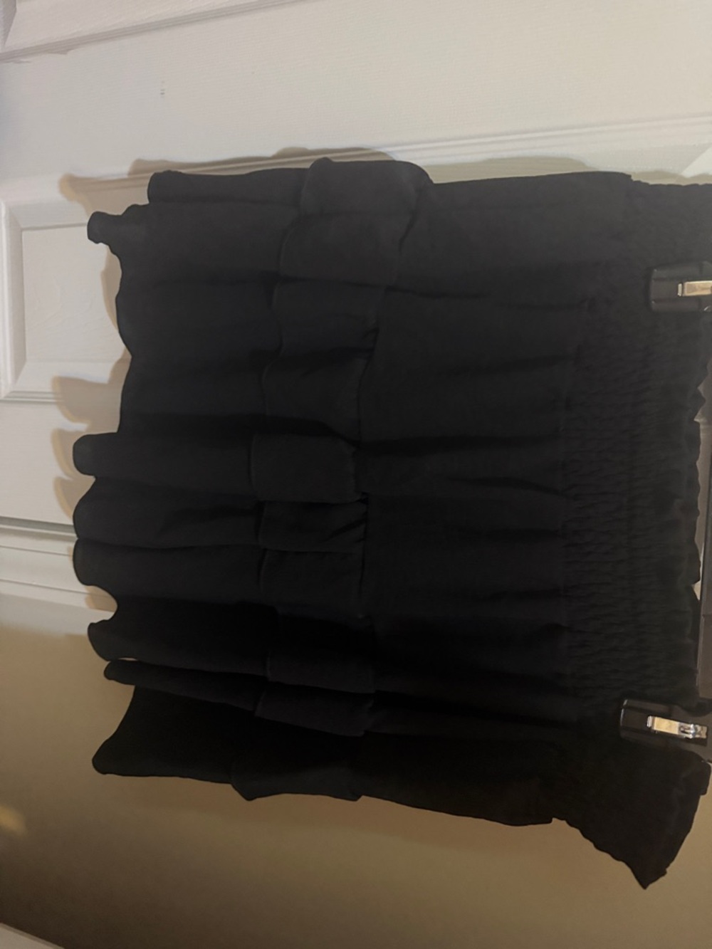 Black Ruffled Mini Skort